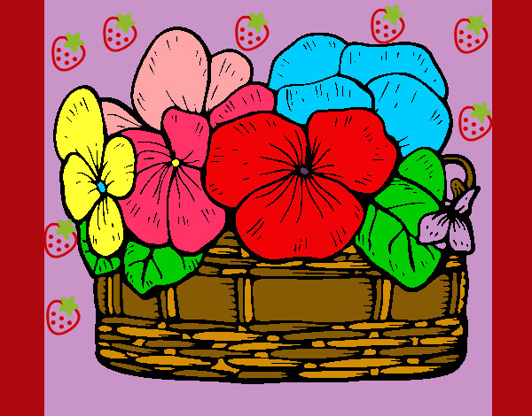 Desenho Cesta de flores 12 pintado por thaysperes