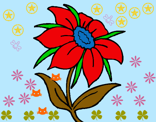 Desenho Flor silvestre pintado por thaysperes