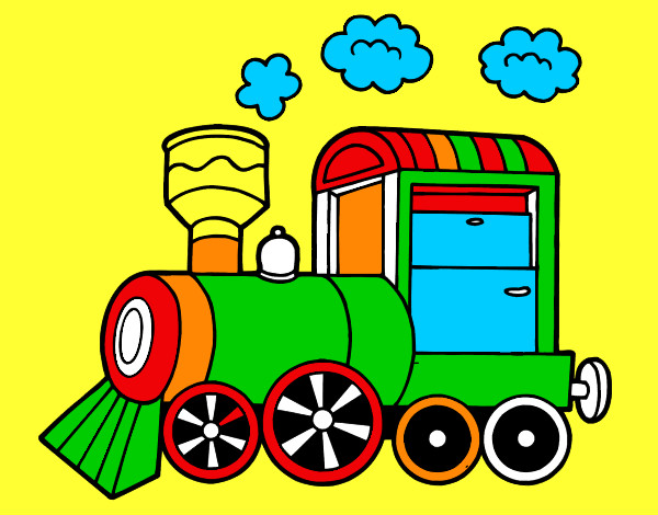 Desenho Locomotiva a vapor pintado por Guibebe