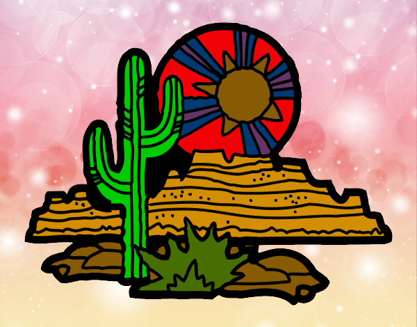 Desenho Deserto do Colorado pintado por vito