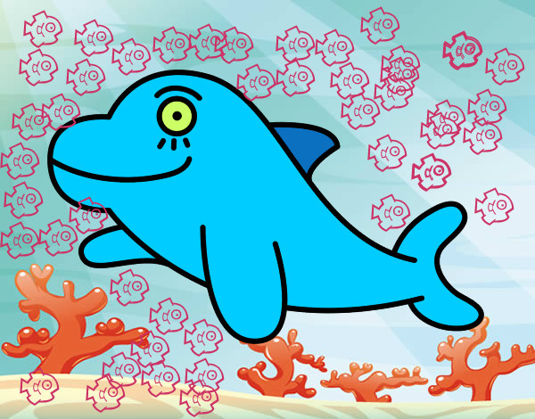 Desenho Golfinho alegre pintado por lhenrique3