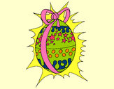 Desenho Ovo de Páscoa brilhante pintado por vito