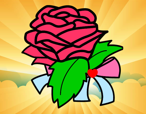 Desenho Rosa, flor pintado por andriceli
