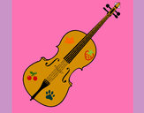 Desenho Violino pintado por laikla