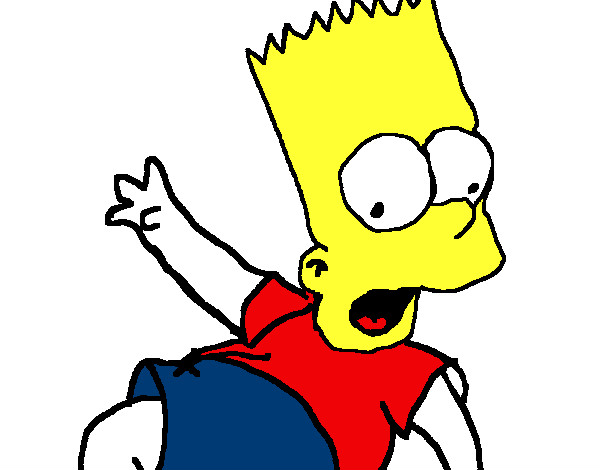 Desenho Bart 2 pintado por brunastobe
