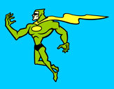 Desenho Super herói poderoso pintado por NBalduino