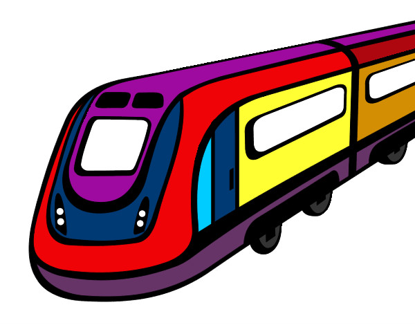 Desenho Comboio de alta velocidade pintado por kayky