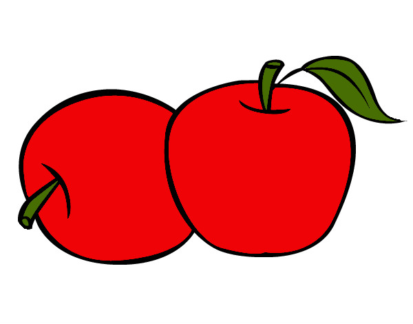 Desenho Dois maçãs pintado por Luisinho