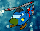 Desenho Helicoptero com uma estrela pintado por ediuilson