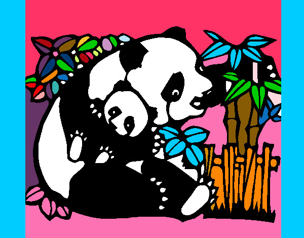 Desenho Mamã panda pintado por saraholivi