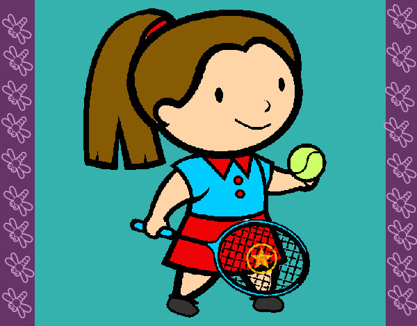 Desenho Rapariga tenista pintado por eduar