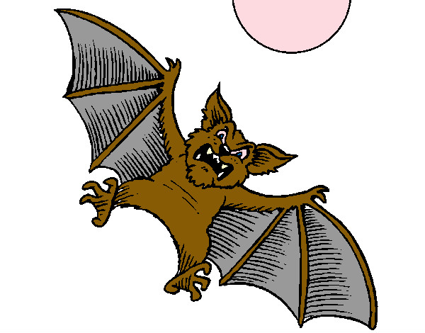 Desenho Morcego cão pintado por Beaavieira