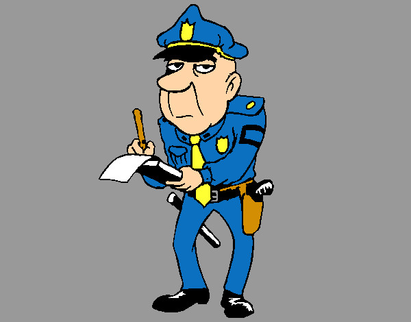 Desenho Polícia a passar multas pintado por Sukita