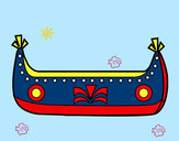 Desenho Barco indiano pintado por betinha