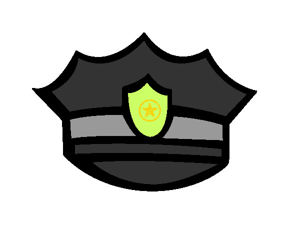 Desenho Boné de polícia pintado por teteu