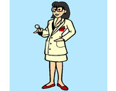 Desenho Doutora com óculos pintado por _Aronoele_