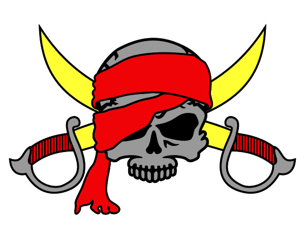 Desenho Símbolo pirata pintado por ThaMrNR