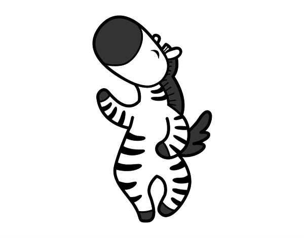 Desenho Zebra bailarina pintado por monalisa