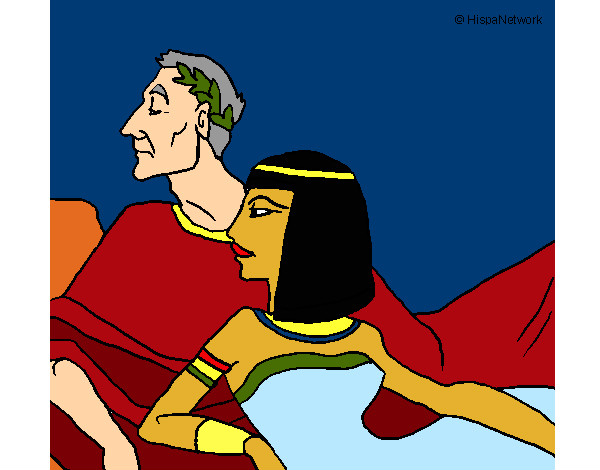 Desenho César e Cleopatra pintado por ImShampoo