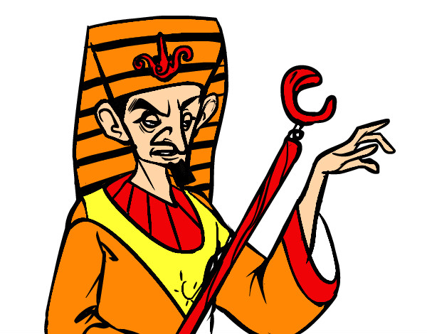 Desenho Faraó aborrecido pintado por Luan1