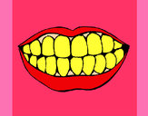Desenho Boca e dentes pintado por Livinha 