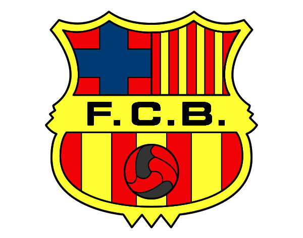 Desenho Emblema do F.C. Barcelona pintado por Scott