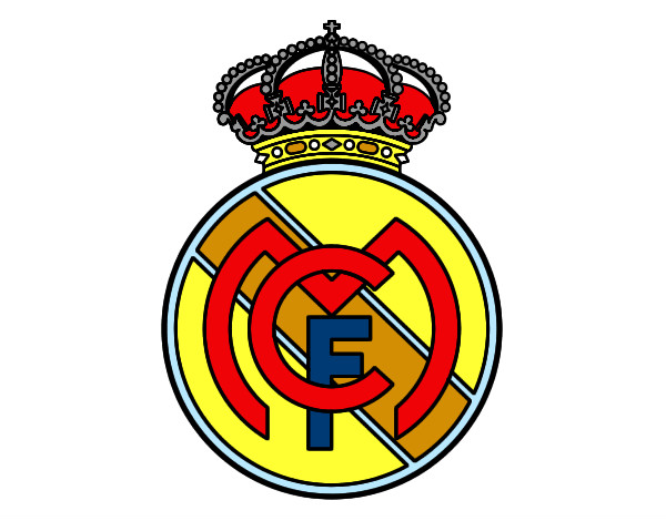 Desenho Emblema do Real Madrid C.F. pintado por Scott