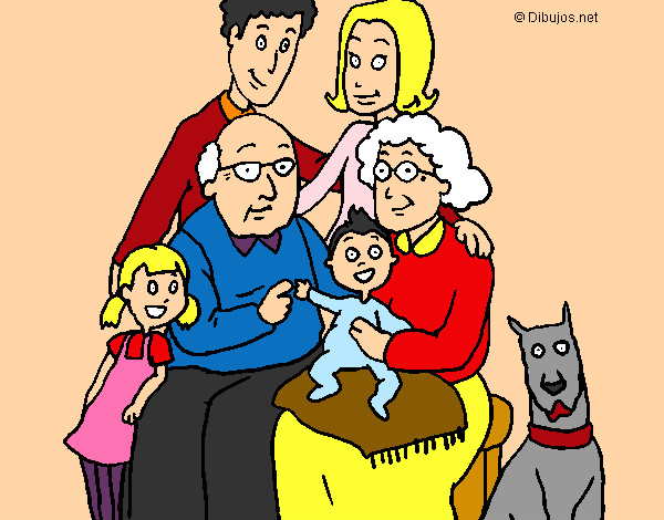 Desenho Família pintado por Scott