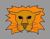 Desenho Leão pintado por valerio