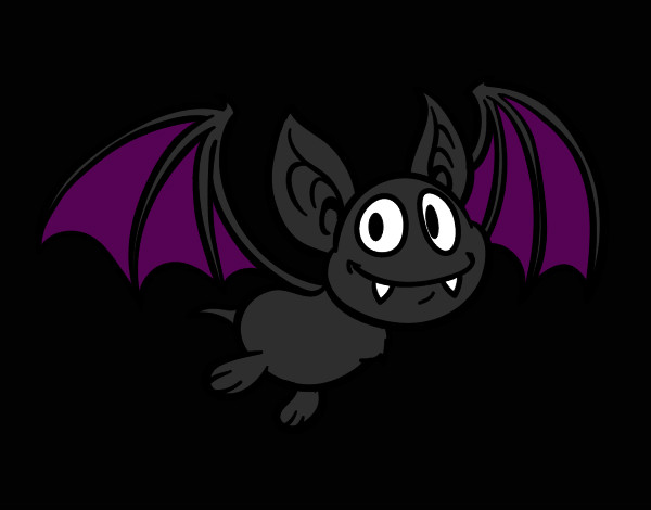 Desenho Morcego - vampiro pintado por liara