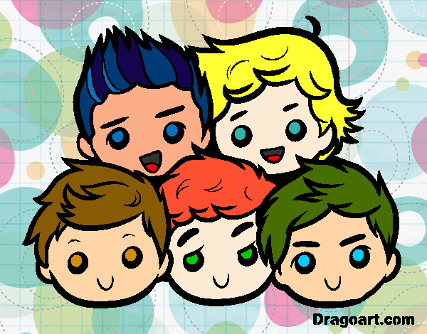 Desenho One Direction 2 pintado por ImShampoo