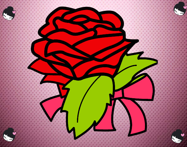 Desenho Rosa, flor pintado por Livinha 