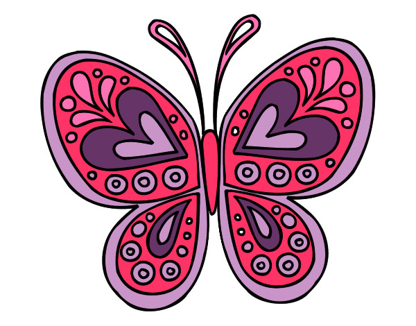 Desenho Mandala borboleta pintado por duda30