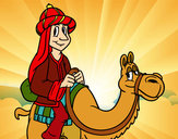 Desenho Rei Melchor a camelo pintado por ImShampoo