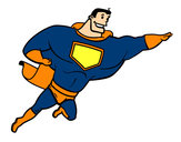 Desenho Super herói enorme pintado por shrederman