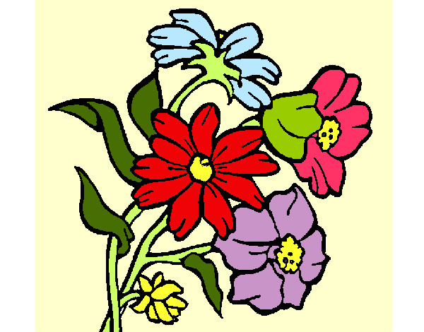 Desenho Flores pintado por cambraia