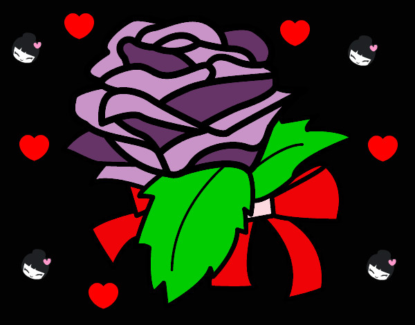 Desenho Rosa, flor pintado por 92037679