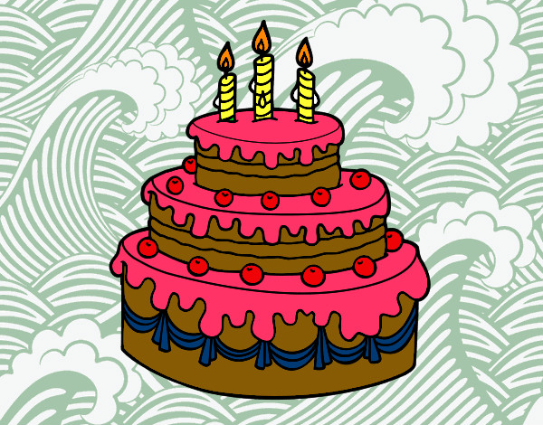 Desenho Torta de Aniversário pintado por nycollas