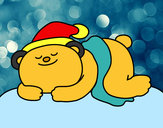Desenho Urso dormindo pintado por aflodilza 