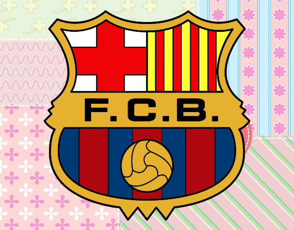 Desenho Emblema do F.C. Barcelona pintado por brunabriza