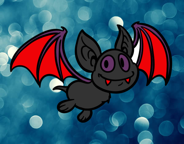 Desenho Morcego - vampiro pintado por Dianninha