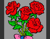 Desenho Ramo de rosas pintado por joicinha