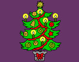 Desenho Árvore de natal com velas pintado por taununes