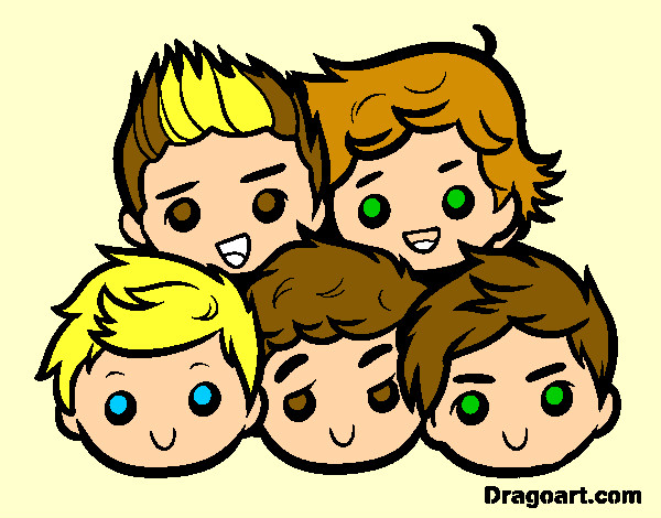 Desenho One Direction 2 pintado por MMSMILENA