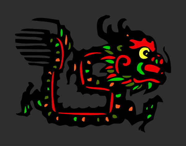 Desenho Signo do dragão pintado por ImShampoo