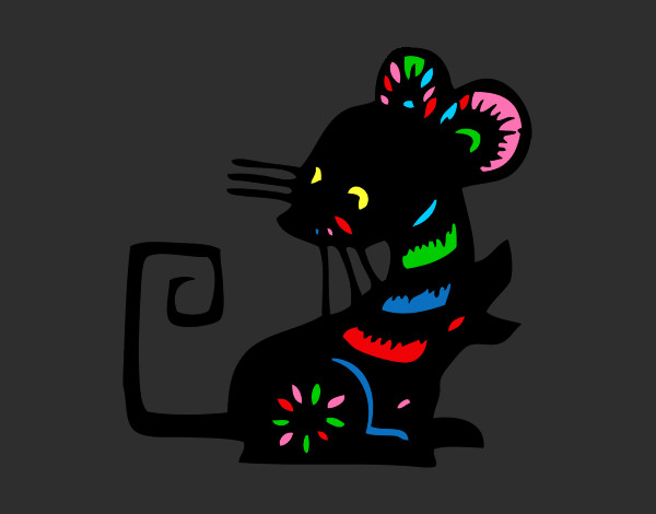 Desenho Signo do rato pintado por ImShampoo