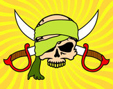 Desenho Símbolo pirata pintado por micheleari