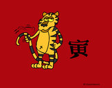 Desenho Tigre pintado por ImShampoo