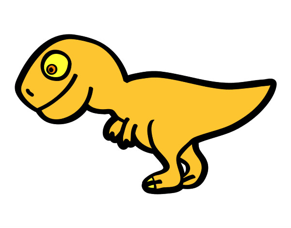 Desenho Tiranossauro rex jovem  pintado por fallipe