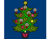 Desenho Árvore de natal com velas pintado por lorennahd